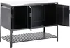 BELIANI Outdoor-Küchenschrank Schwarz Stahl 120 x 60 x 93 Produktbild-Vorschau 3