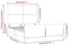 vidaXL Bettgestell ohne Matratze Schwarz 140x190 cm Samt Produktbild-Vorschau 6