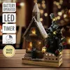 ECD Germany Dekorative Holz-Weihnachtshaus mit Produktbild-Vorschau 1