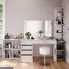 Tavolino da toilette Vicco Sherry Bianco con specchio, Anteprima dell’immagine prodotto 4