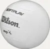 A white volleyball with branding. Anteprima dell’immagine prodotto