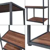 Regál 'Østre' 180x83x34 cm 6 přihrádek vzhled černá/ořech Náhled obrázku produktu 6