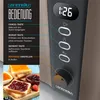 A close-up of a toaster's control panel and a display of toast with jam. Produktbild-Vorschau