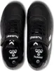 A top-down view of a pair of black children's soccer cleats. Produktbild-Vorschau