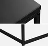 Close-up shots of a black metal table, showing the top surface and the leg structure. Produktbild-Vorschau