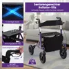 COSTWAY Rollator 2in1 con sedile pieghevole, ausilio per la Anteprima dell’immagine prodotto 5