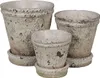 Clayre & Eef 6TE0503M Květináč béžový Ø11x12cm kamenný Náhľad obrázku produktu 3
