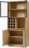 A tall, open cabinet with shelves and compartments for wine bottles. Náhled obrázku produktu