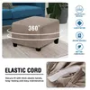 (Camel) Square Stool Cover Stretch Ottoman Cover Plush, Náhled obrázku produktu 4
