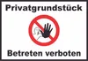 Privatgrundstück Betreten verboten Schild mit Symbol kein Produktbild-Vorschau 1