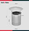 A diagram showing the dimensions of a chimney cap. Produktbild-Vorschau