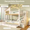 Flieks Etagenbett 90x200cm mit Ausziehbett, Kinderbett Produktbild-Vorschau 4