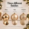Baubles natalizi in plastica infrangibile - set di 46, oro Anteprima dell’immagine prodotto 18