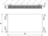 Mexen Flat CF22 Heizkörper 600 x 1500 mm, seitliche Produktbild-Vorschau 6