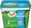 A product container for lawn fertilizer, featuring a green lawn and a man giving a thumbs up. Produktbild-Vorschau