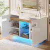 Buffet Merax avec éclairage LED, commode à tiroir et Voir les images du produit 5