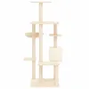 vidaXL Arbre à chat avec colonnes à griffer en sisal Crème Voir les images du produit 4