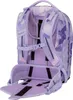 The back view of a purple and pink patterned backpack. Anteprima dell’immagine prodotto