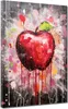 Apfel Pop Art rot Leinwandbild Wandbild abstrakt Kunstdruck Produktbild-Vorschau 1
