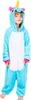 Pigiama Onesie Kigurumi Costume Travestimento Unicorno Blu Anteprima dell’immagine prodotto 2