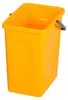 A bright orange plastic bin with a handle on a white background. Podgląd zdjęcia produktu