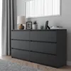 Kommode Schubladenkommode Schwarz Matt 140 cm mit 6 Produktbild-Vorschau 4