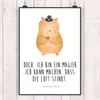 Mr. & Mrs. Panda Bild Hamster Hut DIN A4 - Weiß - Geschenk, Produktbild-Vorschau 2