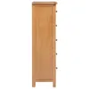 vidaXL Commode haute avec tiroirs 45x32x110 cm Chêne massif Voir les images du produit 2