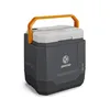 A dark gray cooler box with a white lid and an orange handle, shown against a white background. Náhľad obrázku produktu