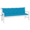 vidaXL Gartenbank-Auflagen 2 Stk. Hellblau 180x50x7 cm Produktbild-Vorschau 4
