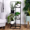 Blumenständer aus schwarzem Metall, 4 Ebenen, 102 cm Produktbild-Vorschau 2