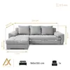 AX LIVING Manisa Wohnzimmer Couch L Form Beige mit Produktbild-Vorschau 6