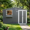 Abri de jardin en métal 7,19 m² - Abri de jardin gris à Voir les images du produit 3