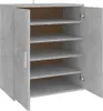vidaXL Schuhschrank Betongrau 60x35x70 cm Holzwerkstoff Produktbild-Vorschau 1