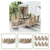 The Living Store 9-tlg. Garten-Essgruppe mit Kissen Beige Produktbild-Vorschau 1