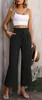ASKSA Damen Leinenhose Sommer Hohe Taille Leichte Capri Produktbild-Vorschau 5