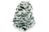 A stuffed toy owl with white and black speckled fur, shown from the back. Produktbild-Vorschau