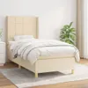 Boxspringbett mit Matratze Creme 100x200 cm Stoff Produktbild-Vorschau 1