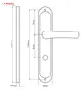 Domino Türdrücker-Garnitur ROMANA Langschild – Bad/WC Produktbild-Vorschau 3
