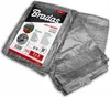 A folded grey tarp with a label showing product details. Náhled obrázku produktu