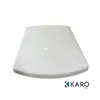 A white toilet seat is shown on a white background with a logo in the bottom right corner. Produktbild-Vorschau
