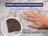 A hand touching a fluffy blanket, with a close-up inset showing the underside of the blanket. Produktbild-Vorschau