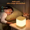 A child sleeping next to a glowing bedside lamp. Produktbild-Vorschau