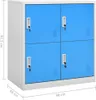 vidaXL Armadietto grigio chiaro e blu 90x45x92,5 cm in Anteprima dell’immagine prodotto 6