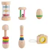 6pcs Montessori Holz Rassel - Musik Holz Spielzeug, Produktbild-Vorschau 1