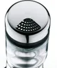 Close-up of the top of a glass shaker with a chrome lid and a perforated section. Produktbild-Vorschau