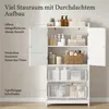 Yaheetech Badschrank Badezimmerschrank mit 2 Türen & 2 Produktbild-Vorschau 4