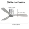Sofucor Deckenventilator aus Massivholz ohne Licht, 136 cm, Produktbild-Vorschau 2