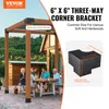 VEVOR Lot de 4 connecteurs de poteaux en plaques d'acier de Voir les images du produit 2