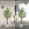 ML-Design umelý eukalyptus 180 cm, umelá rastlina s kmeňom Náhľad obrázku produktu 5